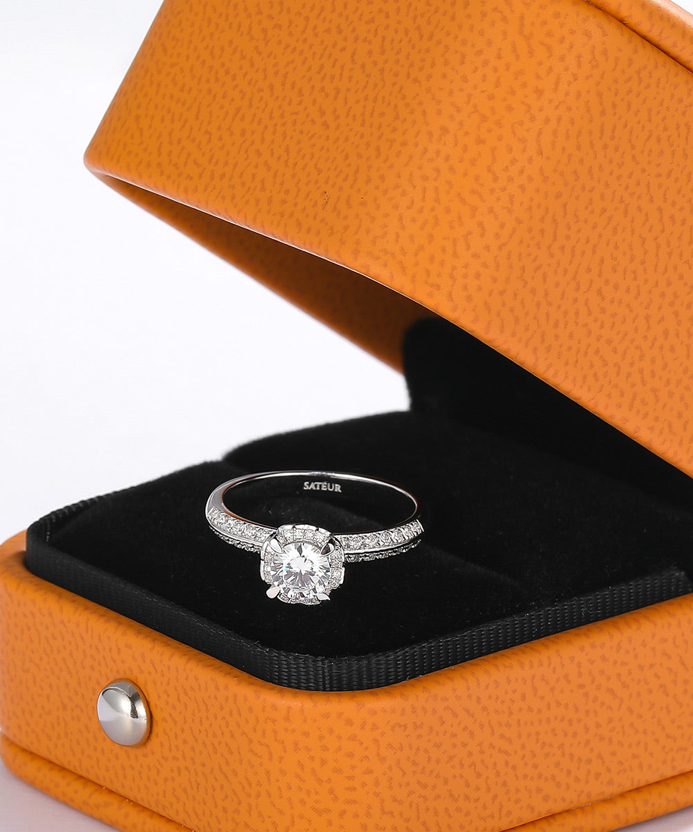 Satéur Princesse Diamond Ring™, 18K White Gold