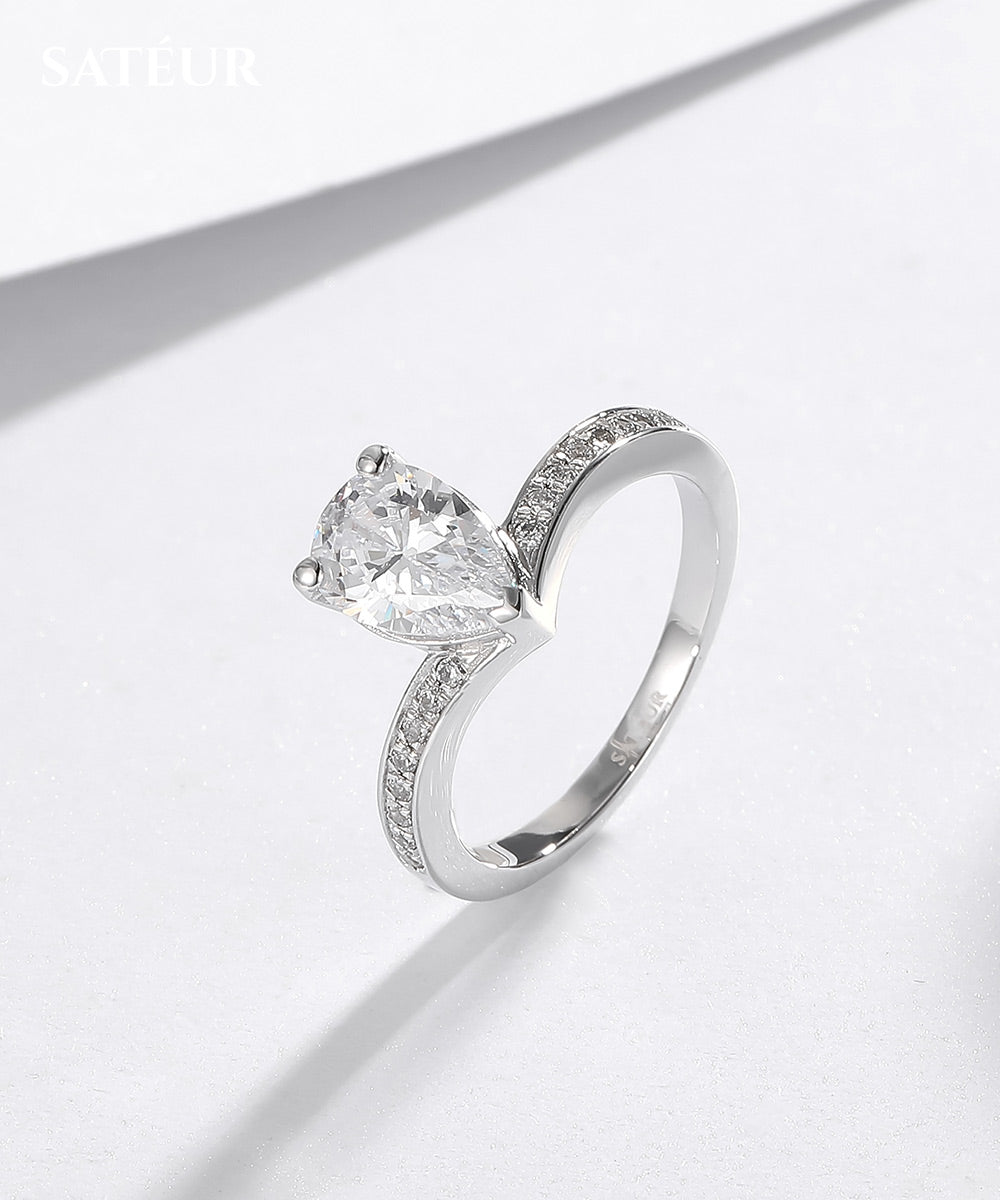 Satéur Tête de Perle Diamond Ring™, 18K White Gold