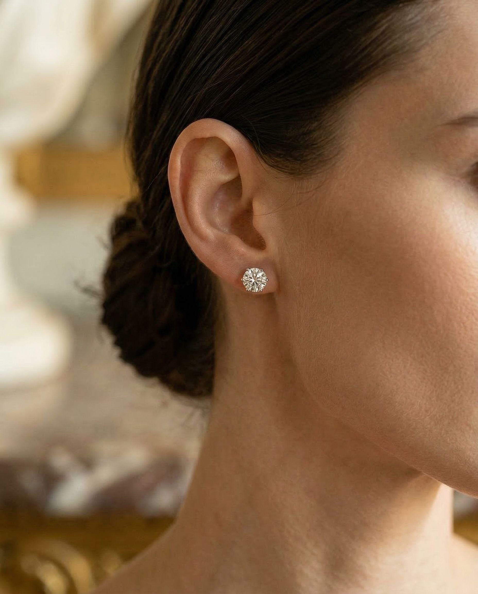 Satéur Destinée Diamond Earrings™, 18K White Gold