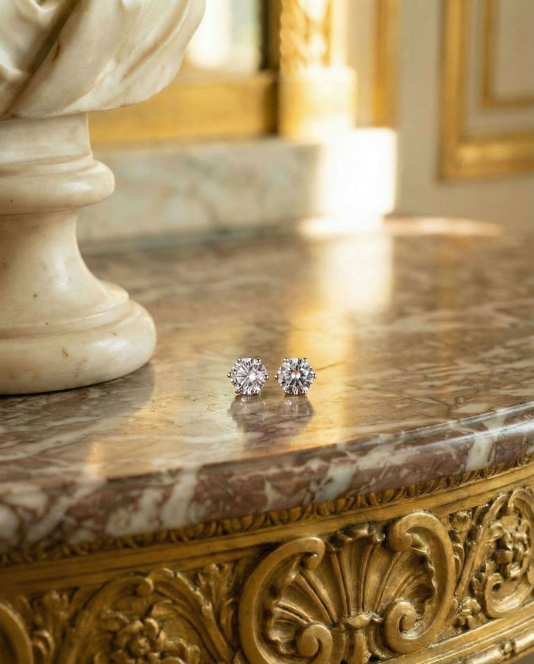 Satéur Destinée Diamond Earrings™, 18K White Gold