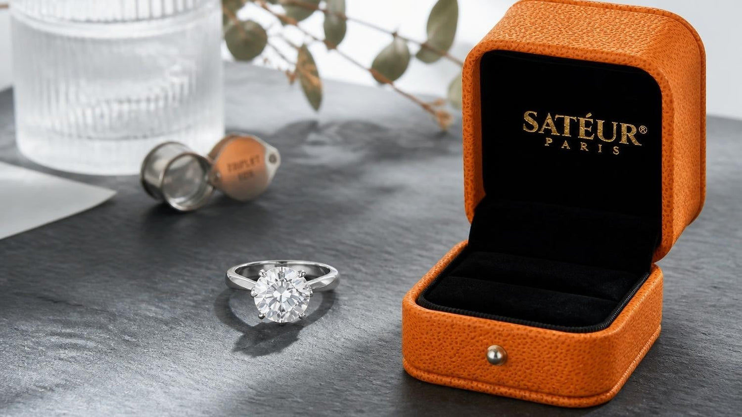 1 carat moissanite ring — Satéur Destinée, modern atelier