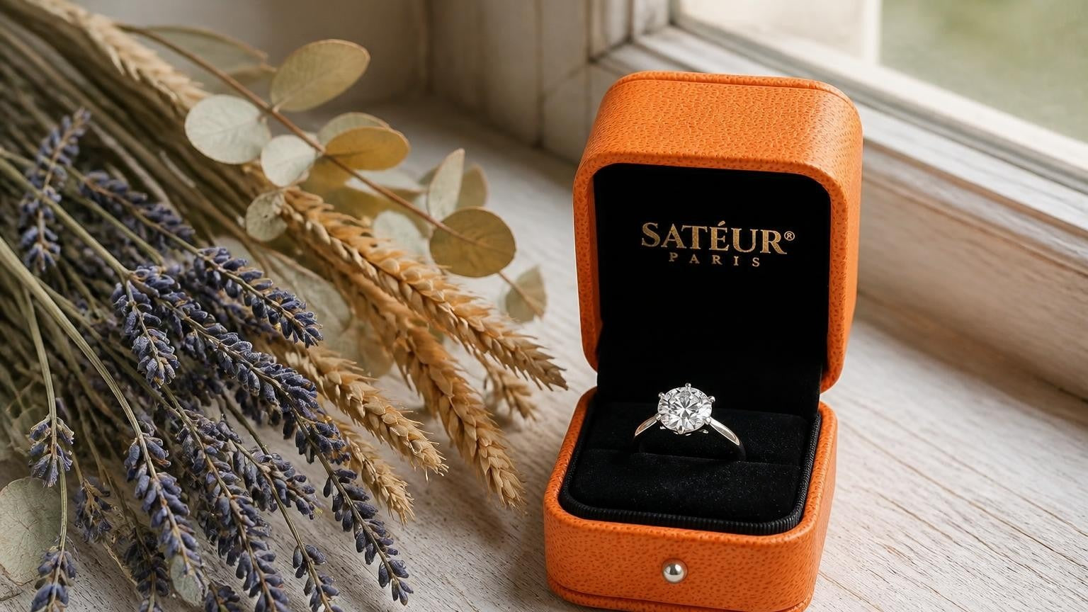 Satéur Destinée Ring on country-house windowsill — affordable engagement ring brands 2026