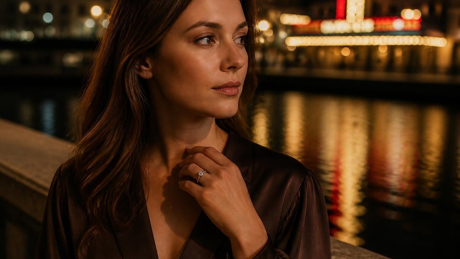 Best engagement rings in Aurora, Illinois — Satéur Destinée Ring at the Fox River and Paramount Theatre