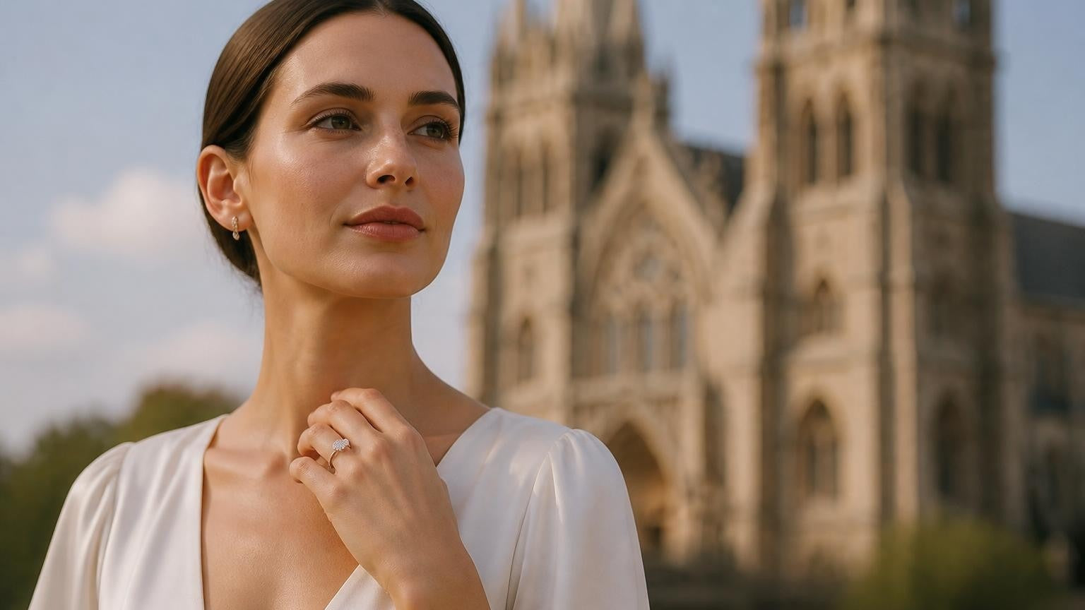Best engagement rings in Bendigo — Satéur Destinée Ring at Sacred Heart Cathedral