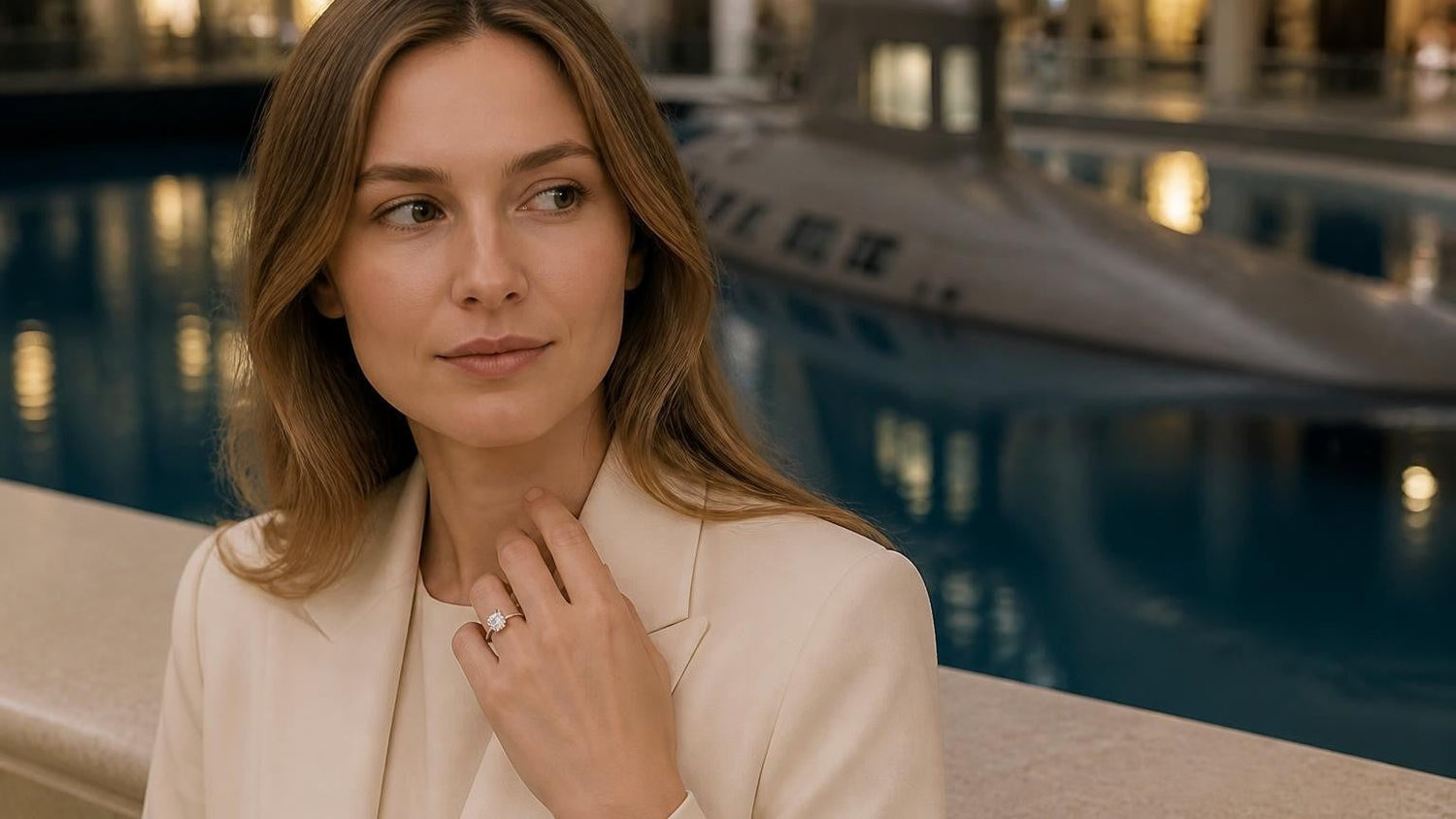 Best engagement rings in Edmonton — Satéur Destinée Ring™ with the look of a flawless diamond
