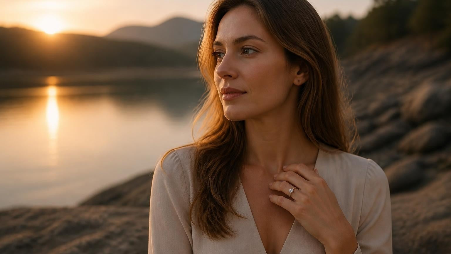 Best engagement rings in Grande Prairie — Satéur Destinée Ring™ with Bear Creek Reservoir
