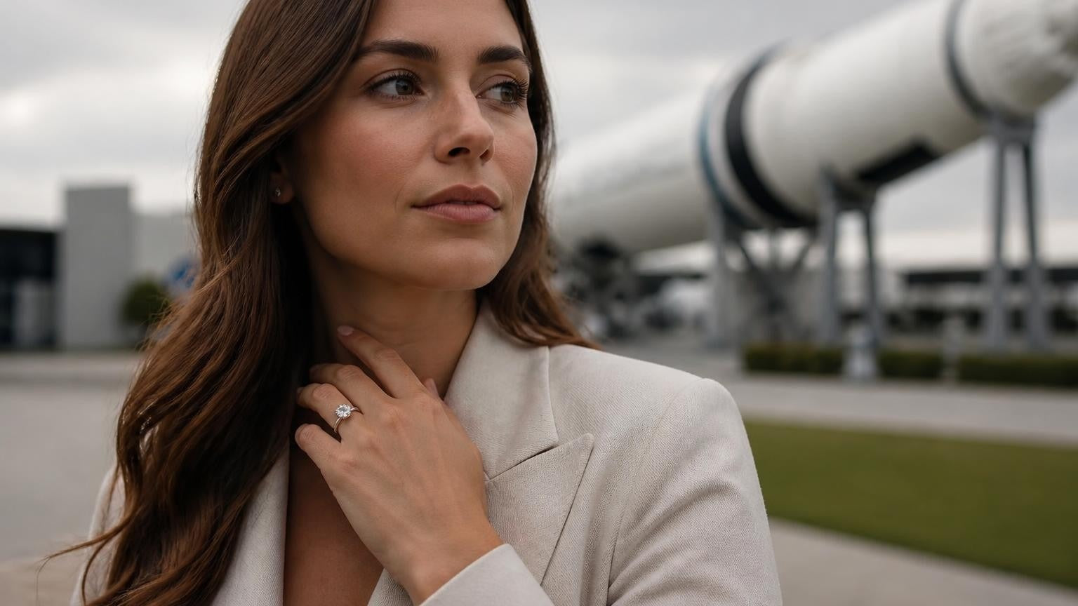 Best engagement rings in Houston — Satéur Destinée Ring™ near the Space Center