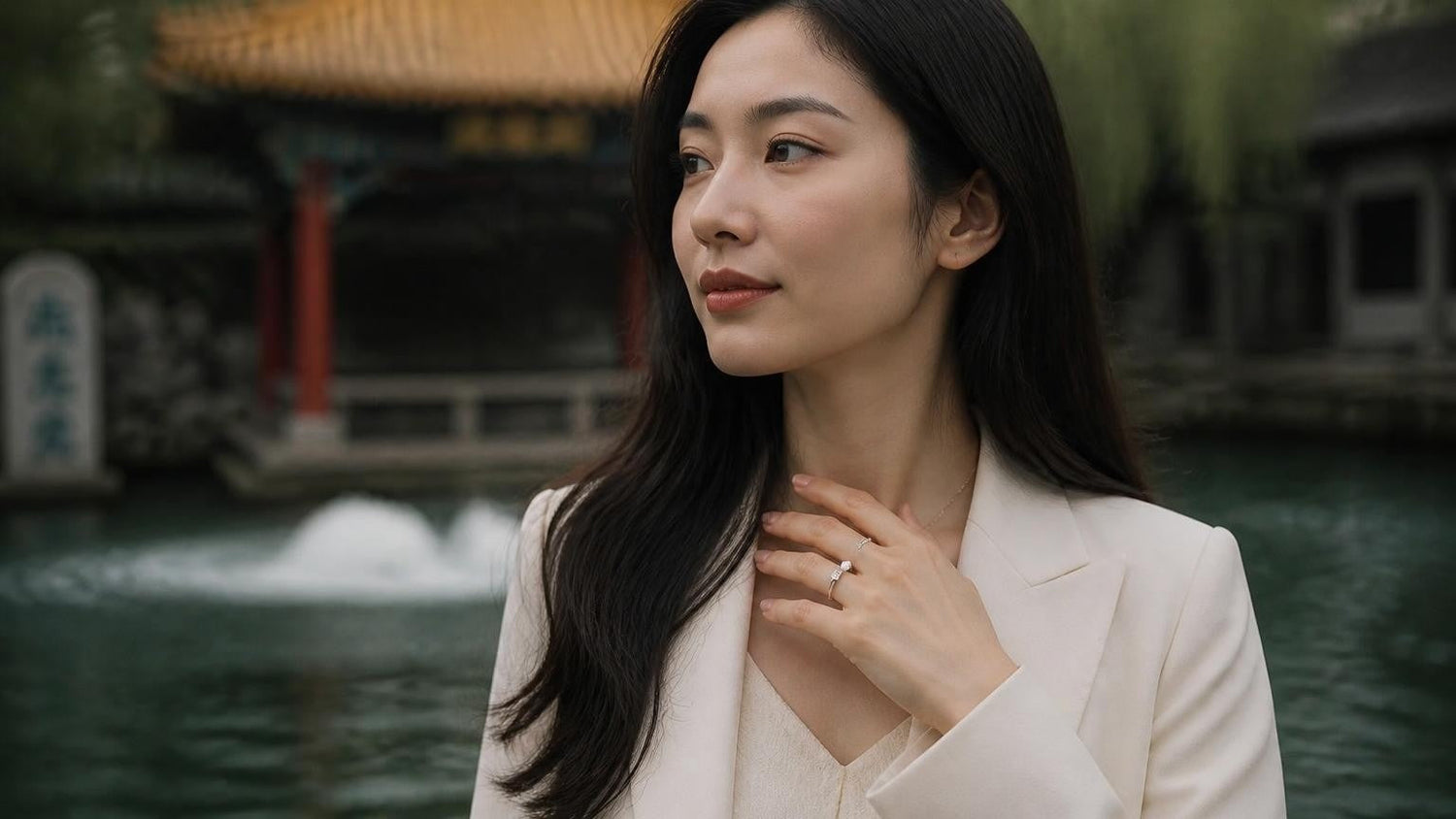 Best engagement rings in Jinan — Satéur Destinée Ring at Baotu Spring