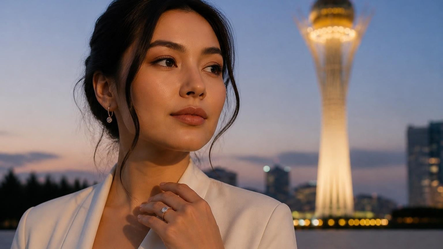 Best engagement rings in Kazakhstan — Satéur Destinée Ring with Bayterek Tower, Nur-Sultan