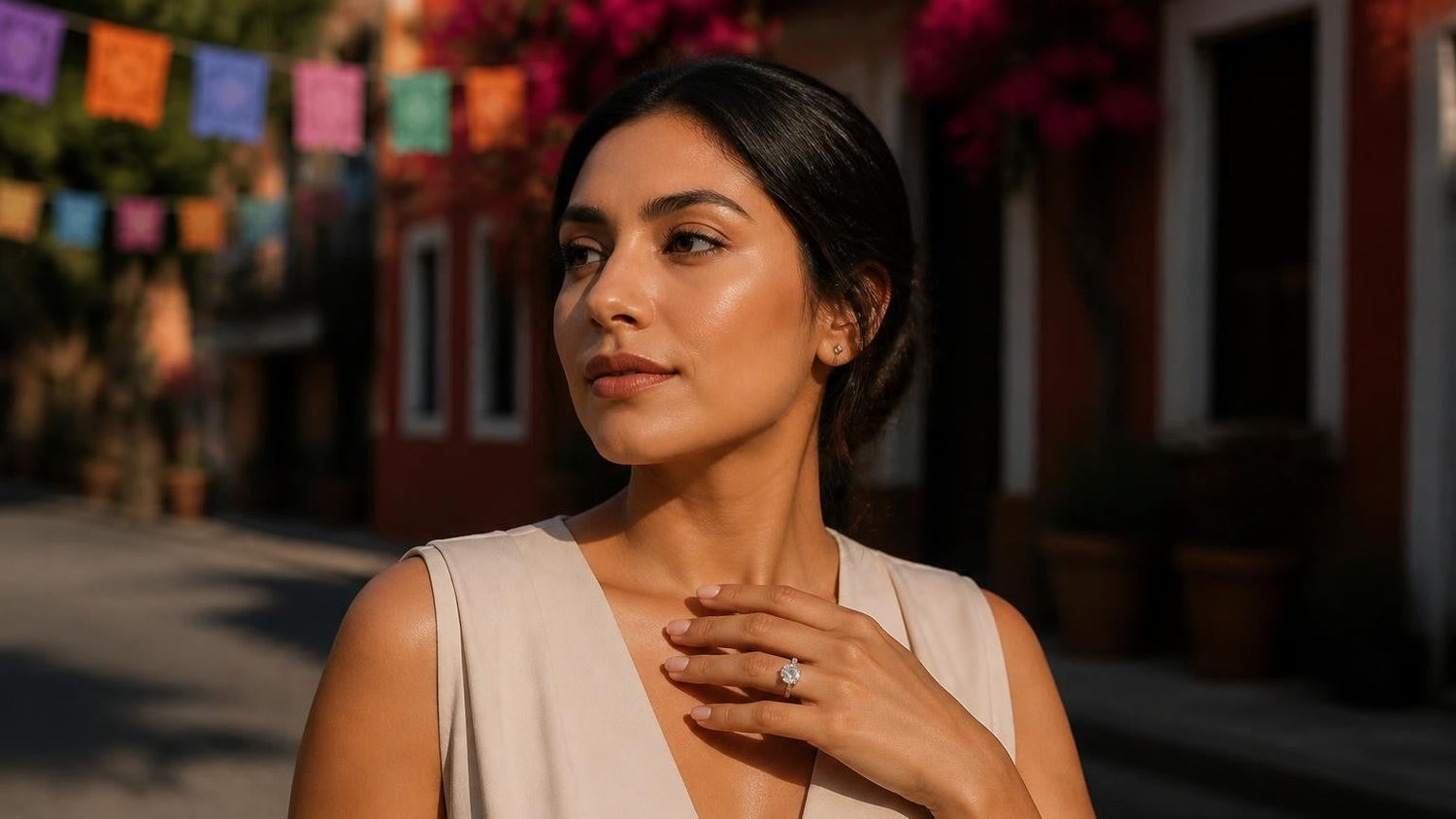 Best engagement rings in Mexico — Satéur Destinée Ring™ with the Angel of Independence, Mexico City