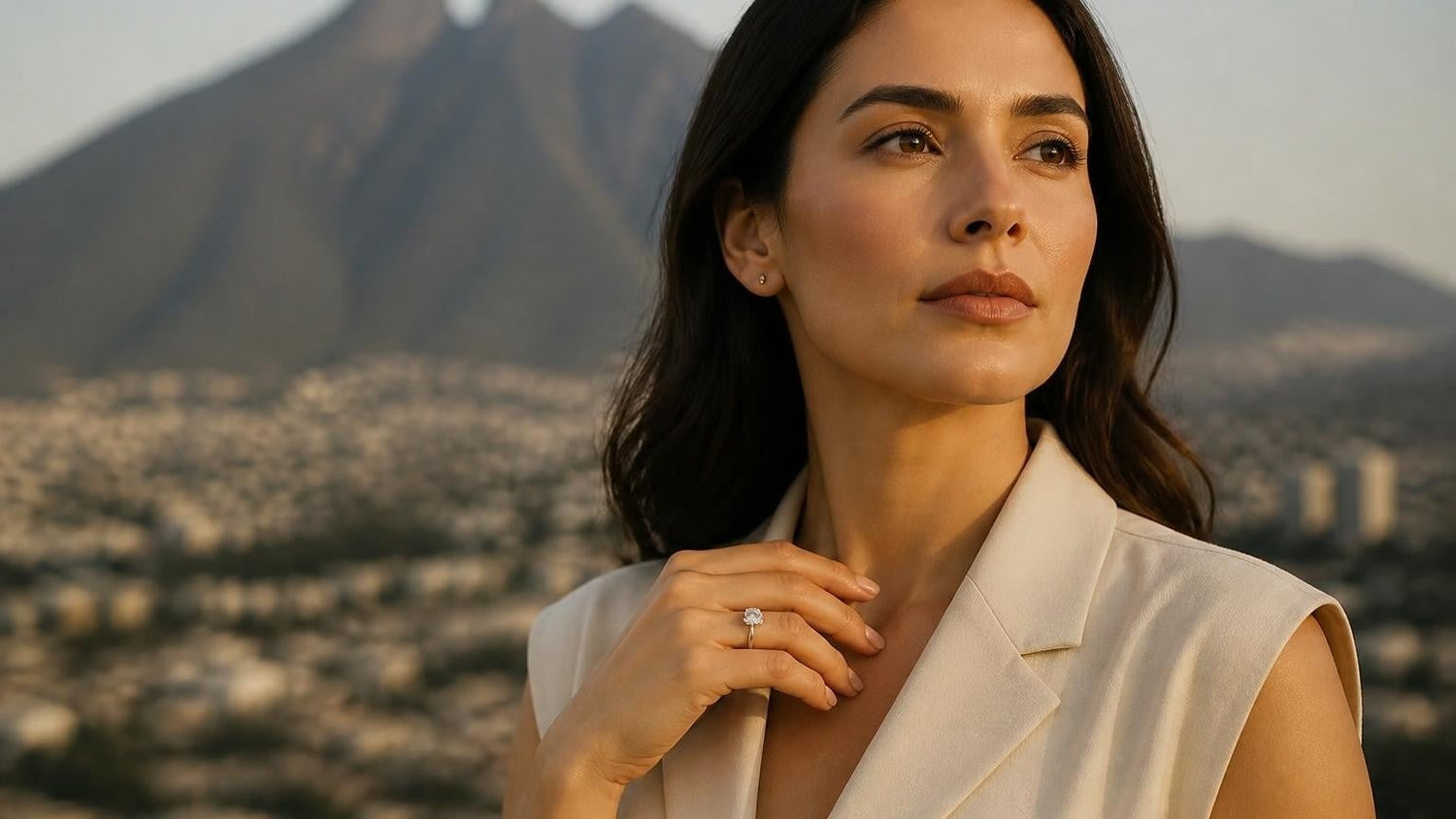 Best engagement rings in Monterrey — Satéur Destinée Ring with Cerro de la Silla