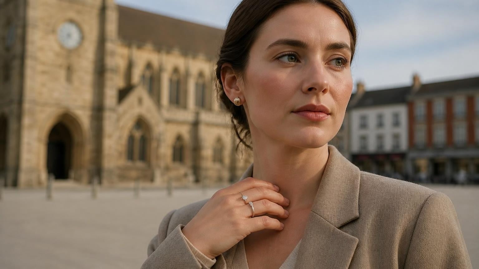Best engagement rings in Northampton — Satéur Destinée Ring with All Saints Church