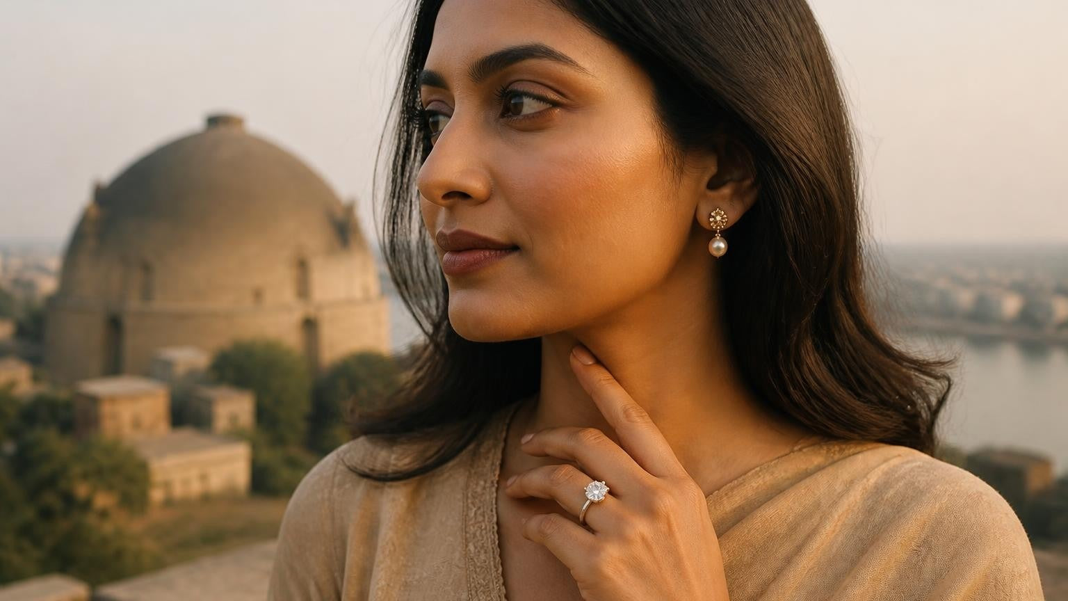 Best engagement rings in Patna — Satéur Destinée Ring with Golghar granary