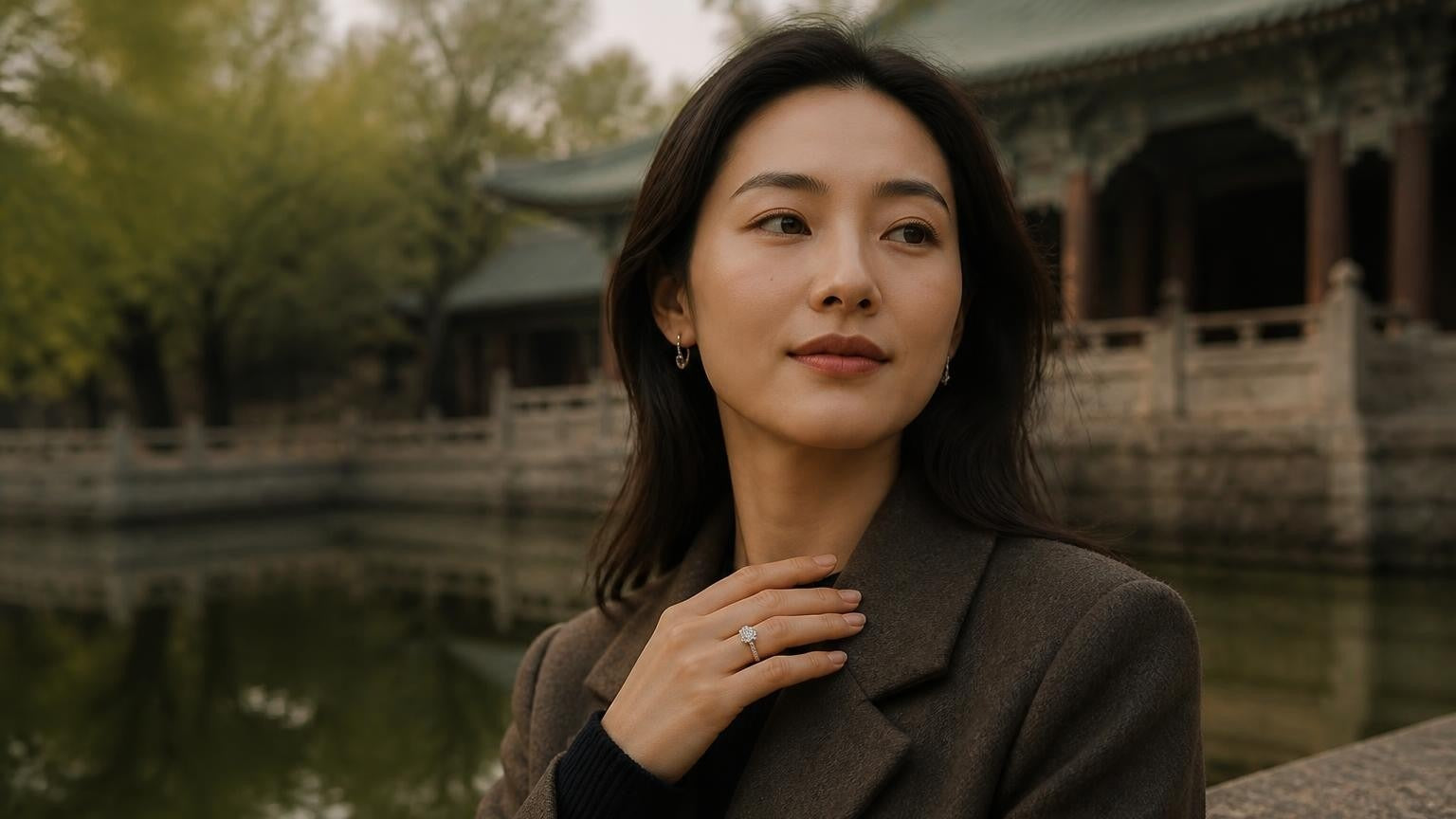 Best engagement rings in Taiyuan — Satéur Destinée Ring with Jinci Temple