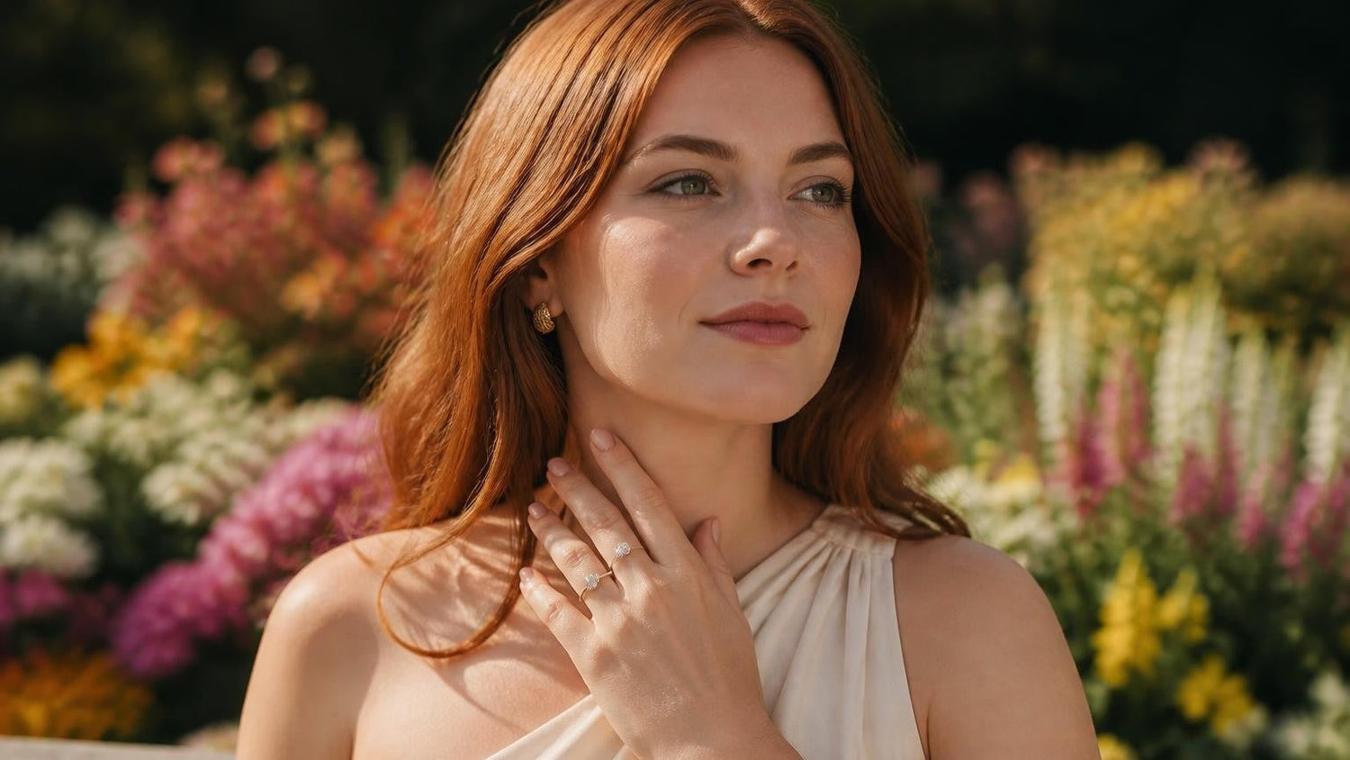 Best engagement rings in Toowoomba — Satéur Destinée Ring with Carnival of Flowers blooms