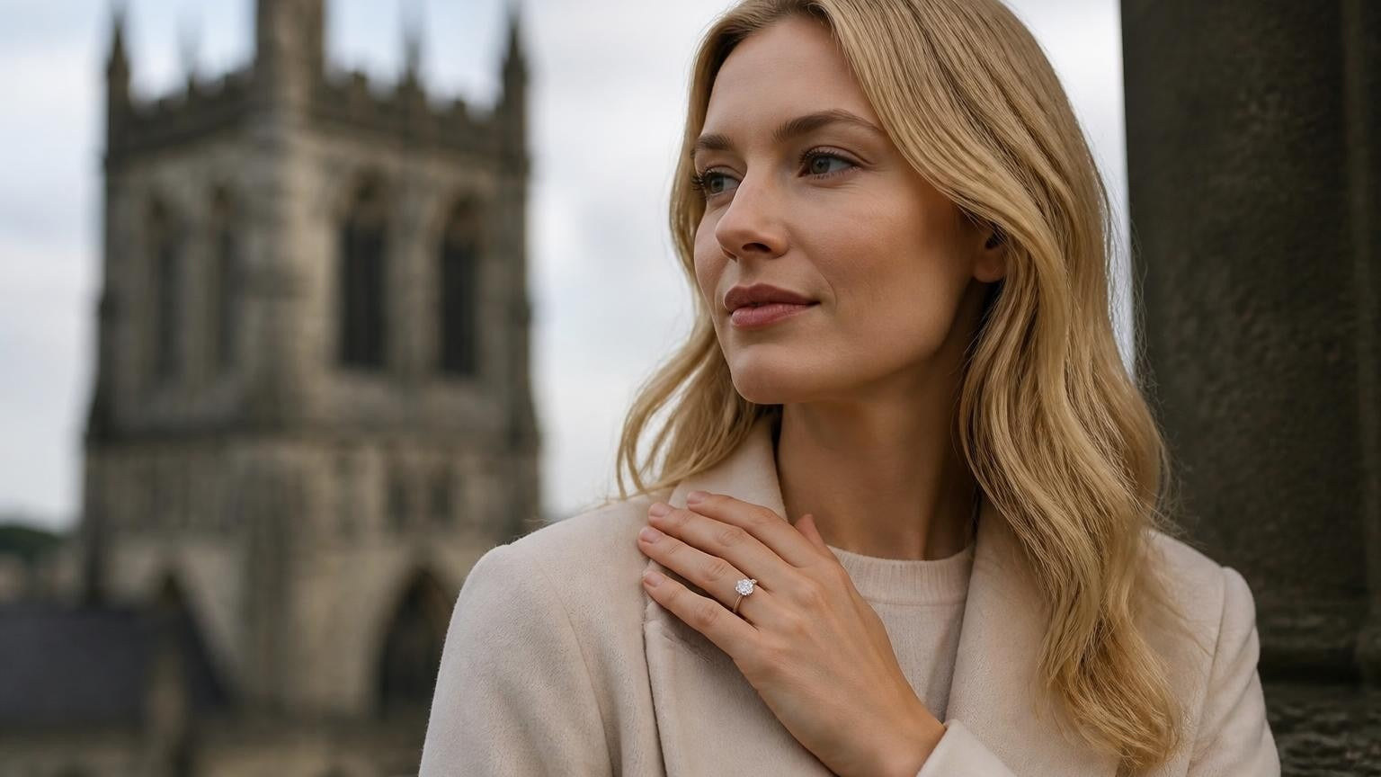 Best engagement rings in Wakefield — Satéur Destinée Ring with Wakefield Cathedral