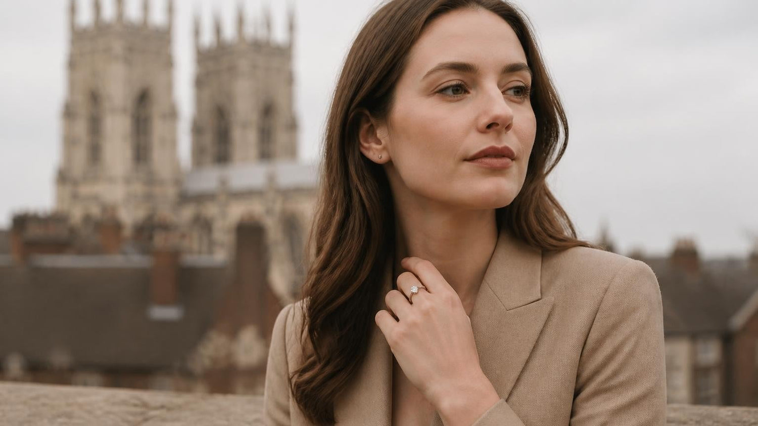 Best engagement rings in York — Satéur Destinée Ring with York Minster