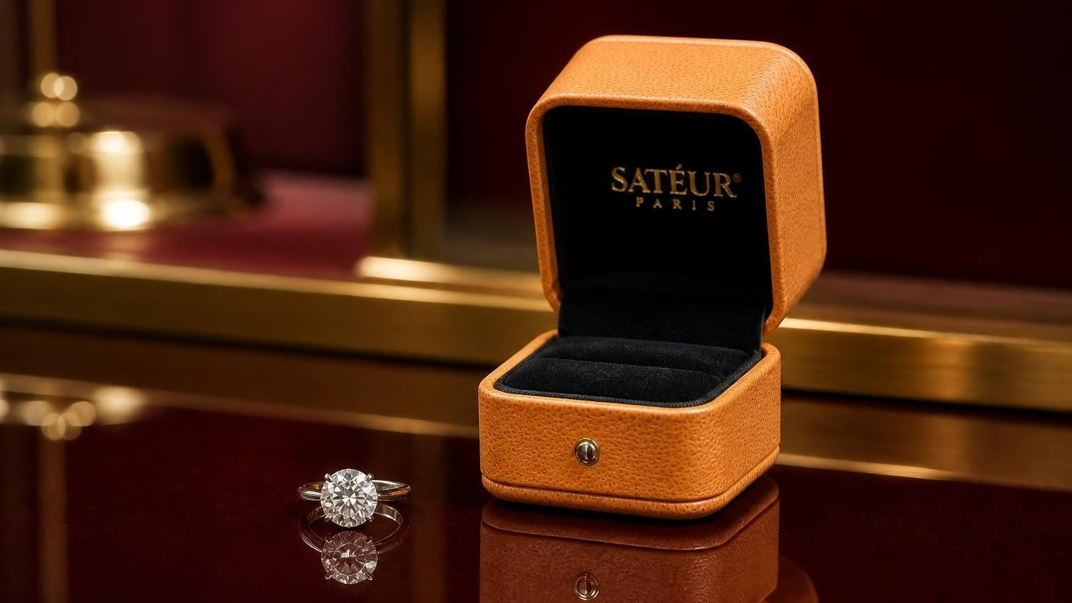 SI diamond clarity — single brilliant-cut gemstone in heritage boutique setting