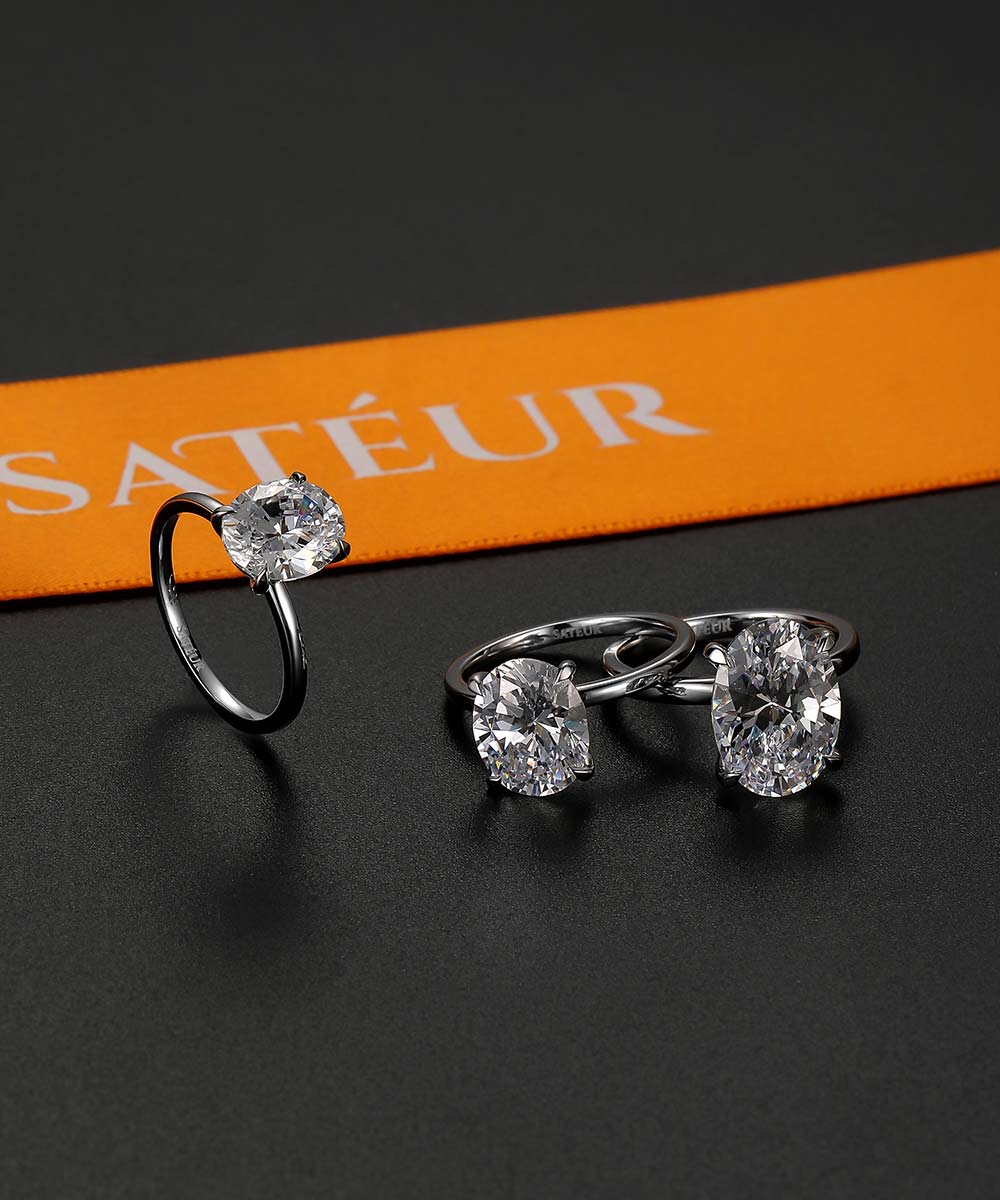 Satéur Légence Diamond Ring™, 18K White Gold