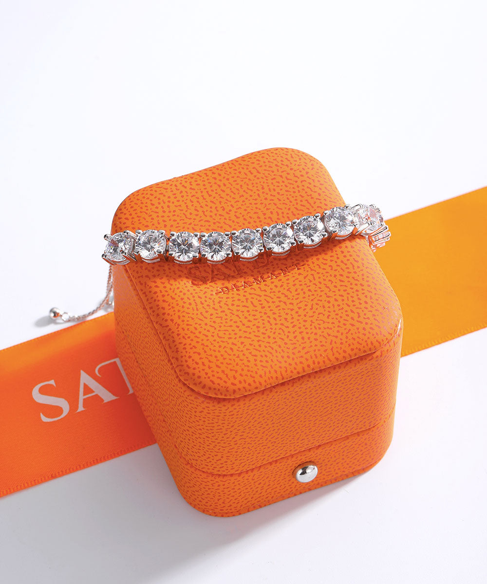 Satéur Destinée Diamond Bracelet™, 18K White Gold