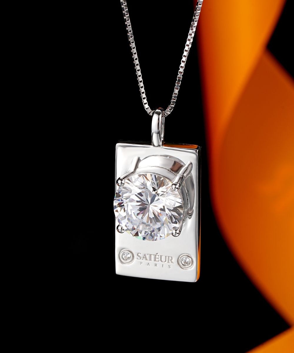 Satéur Parisian Treasure® Brillanté Diamond Necklace, 18K White Gold