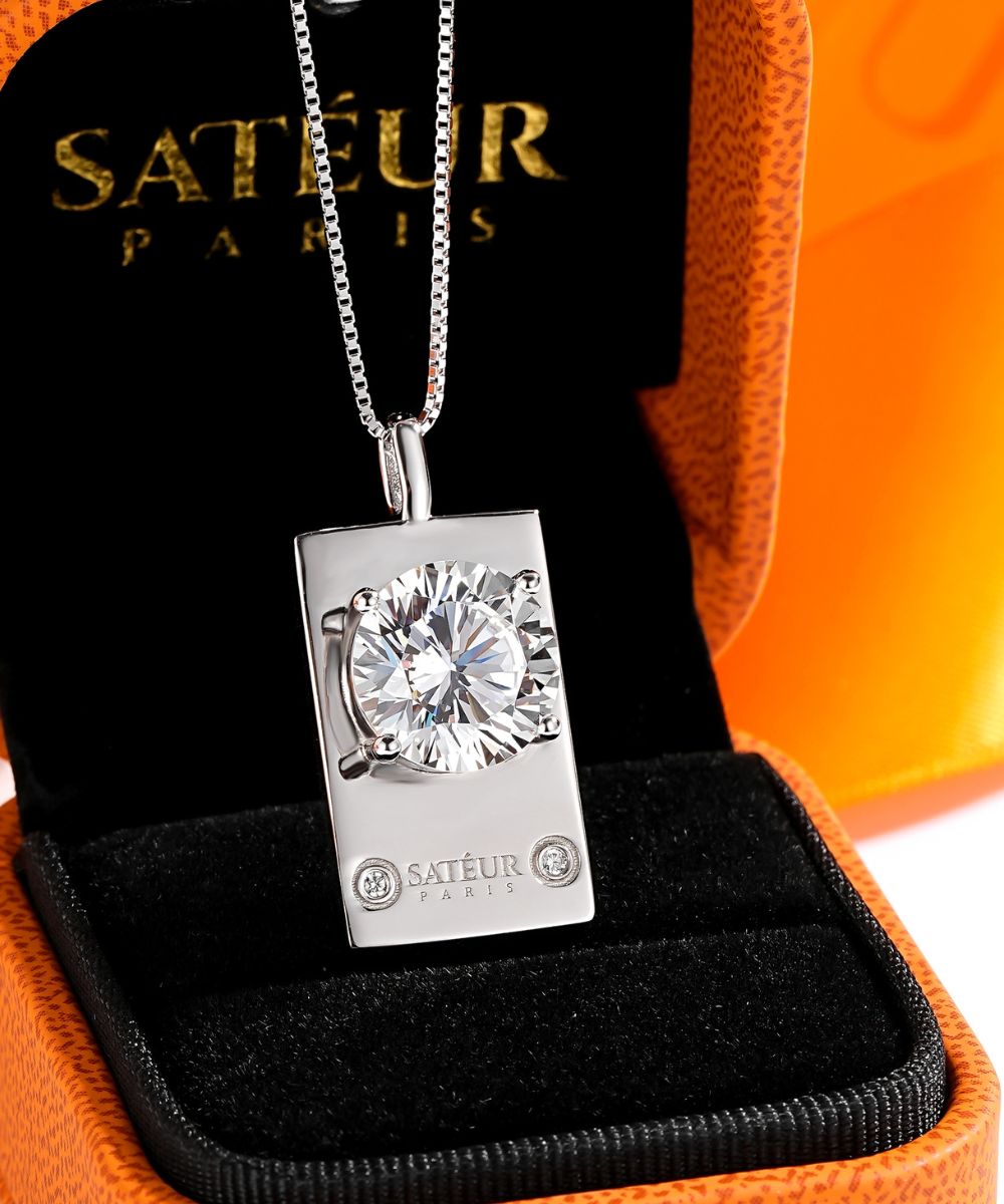 Satéur Parisian Treasure® Brillanté Diamond Necklace, 18K White Gold