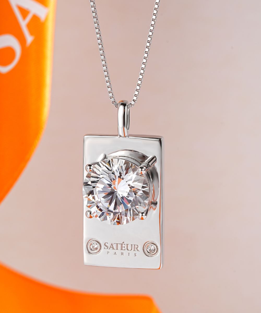 Satéur Parisian Treasure® Brillanté Diamond Necklace, 18K White Gold