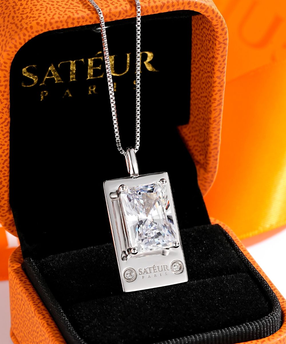 Satéur Parisian Treasure® Rêvère Diamond Necklace, 18K White Gold