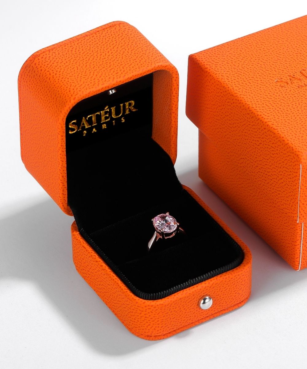 Satéur Rosé Classique Diamond Ring™, 18K Rose Gold