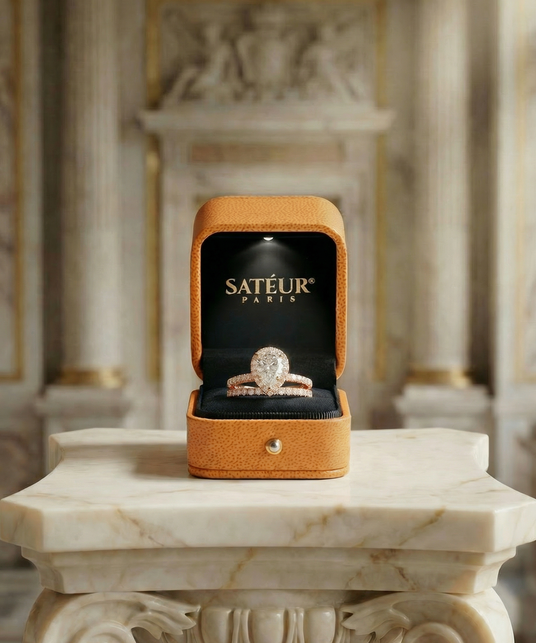 Satéur Rosé Perle Wedding Ring Set™