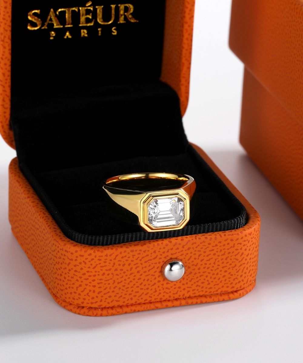Satéur Homme Gold L' Esprit Diamond Ring™, 18K Gold