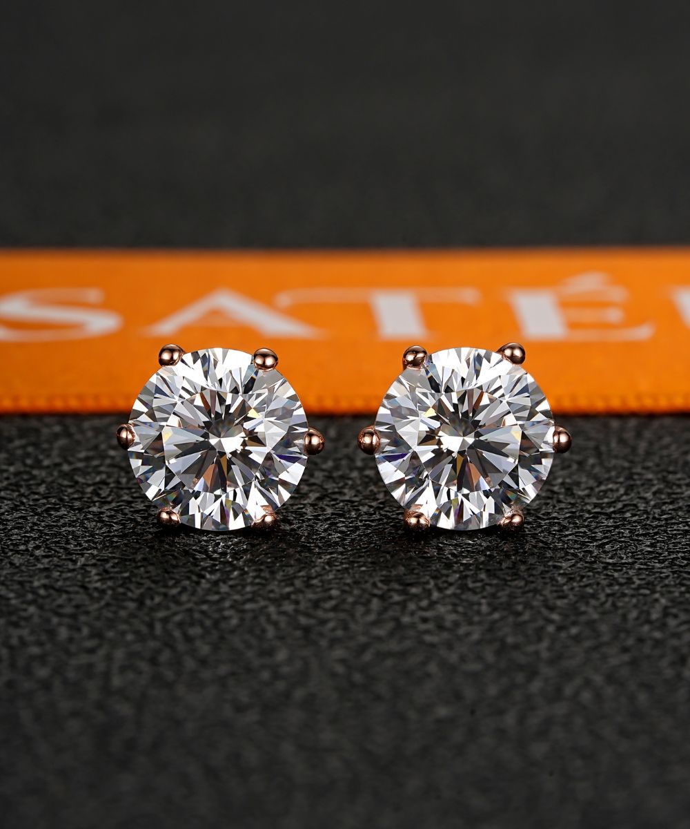 Satéur Rosé Destinée Diamond Earrings™, 18K Rose Gold
