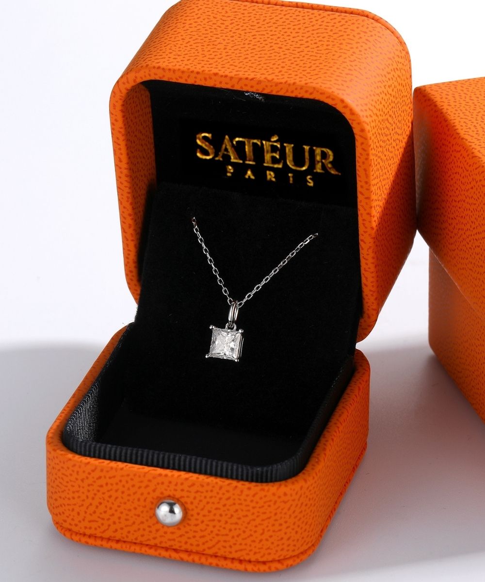 Satéur Promesse Diamond Necklace™, 18K White Gold