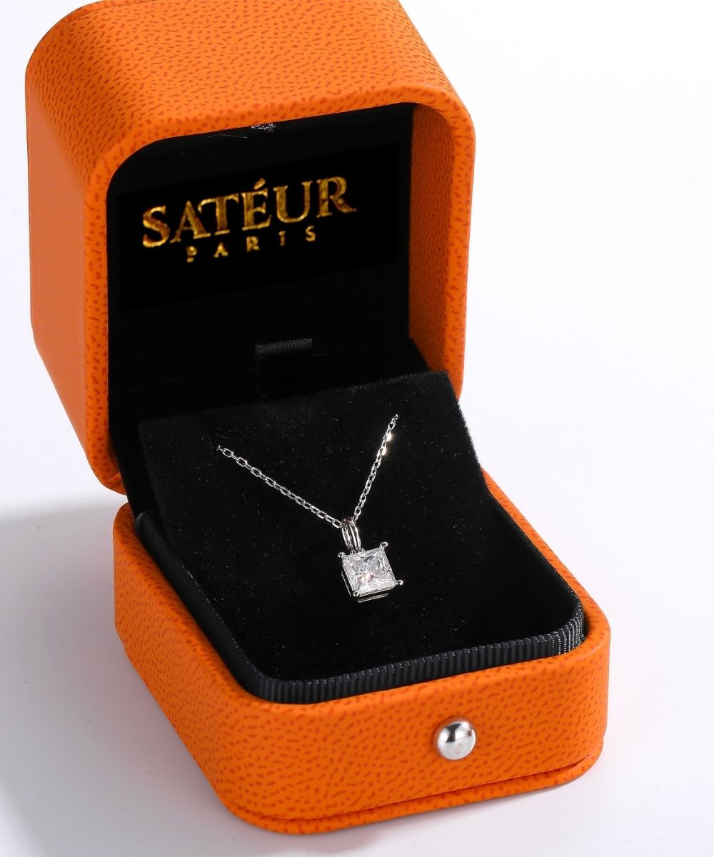 Satéur Promesse Diamond Necklace™, 18K White Gold