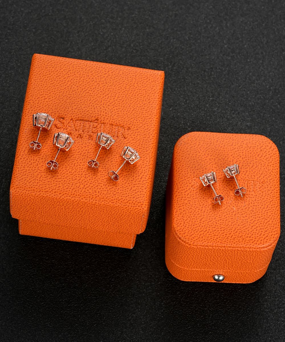 Satéur Rosé Destinée Diamond Earrings™, 18K Rose Gold