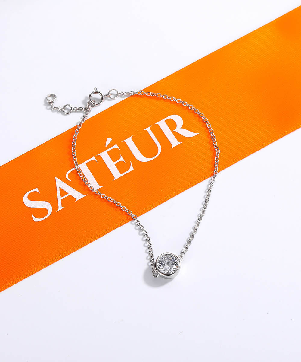 Satéur Élégante Diamond Bracelet™, 18K White Gold