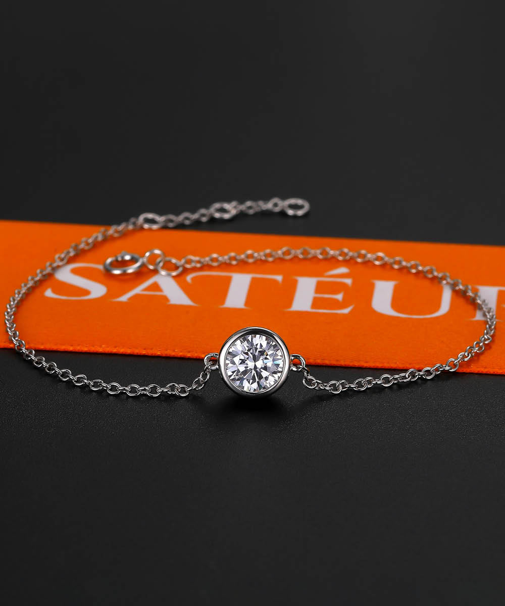 Satéur Élégante Diamond Bracelet™, 18K White Gold
