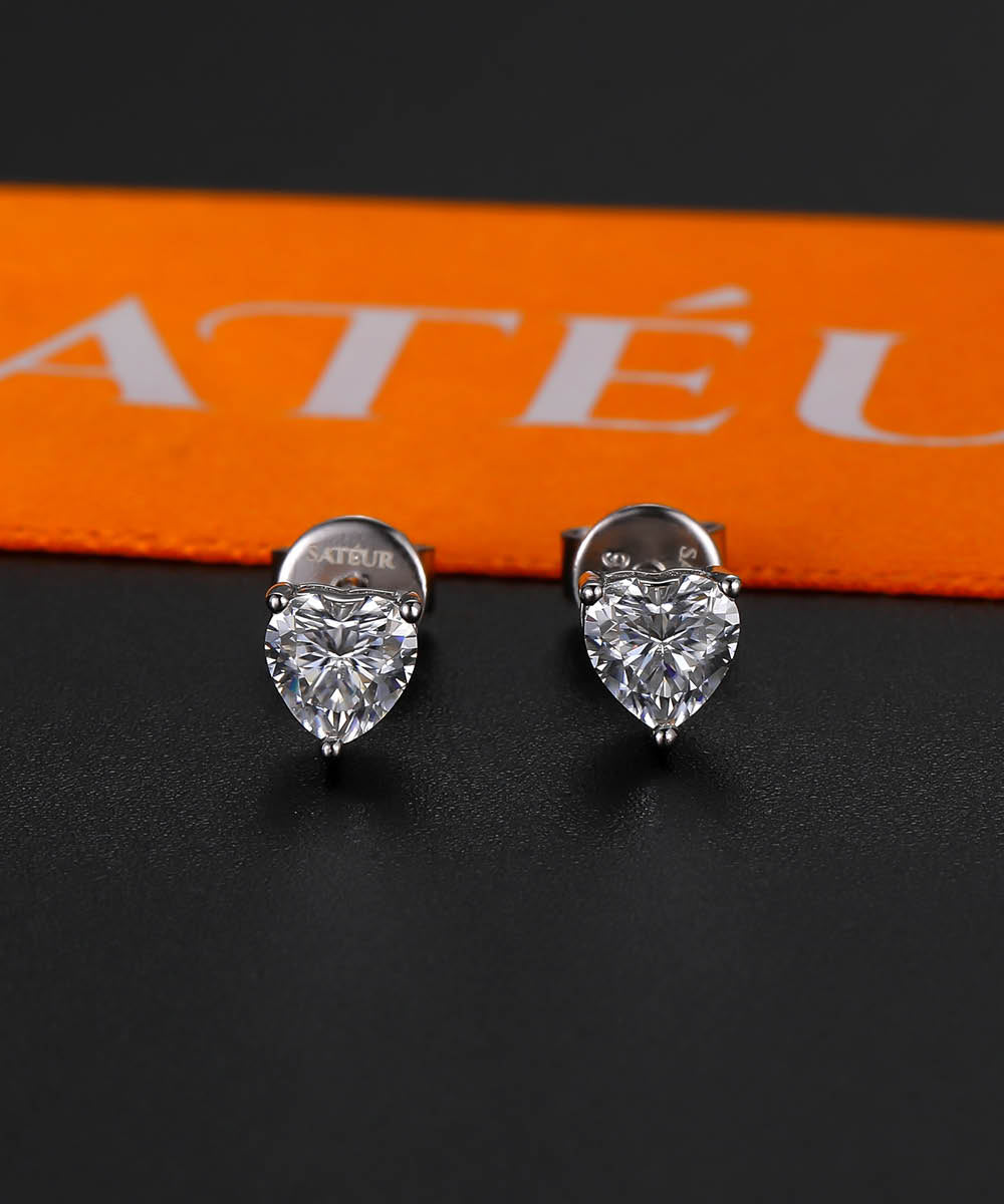 Satéur T'aimer Diamond Earrings™, 18K White Gold