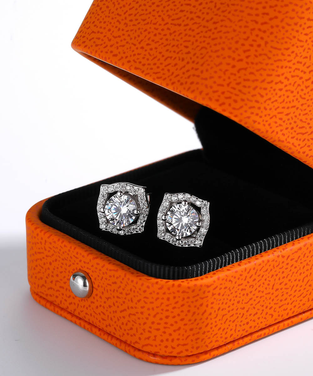 Satéur Le Princess Diamond Earrings™, 18K White Gold