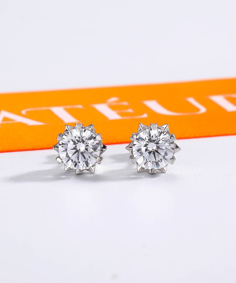 Satéur Étoiles Diamond Earrings™, 18K White Gold