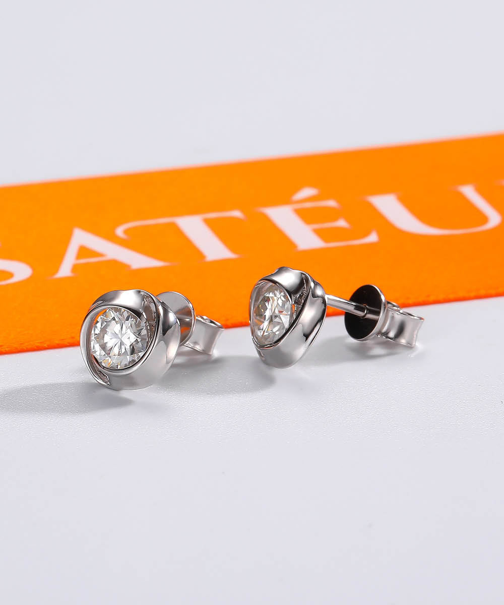 Satéur Secrète Diamond Earrings™, 18K White Gold