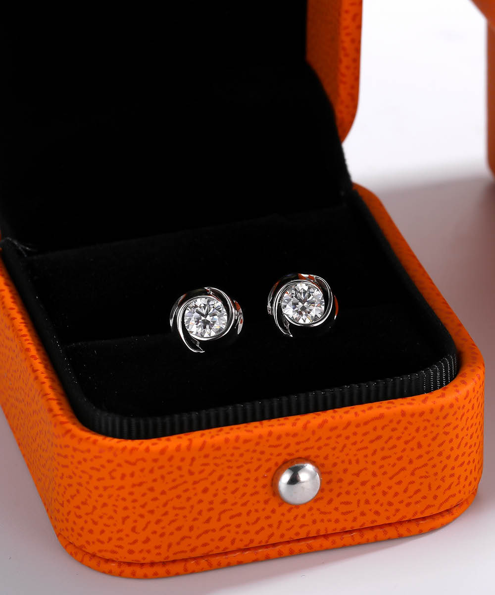 Satéur Secrète Diamond Earrings™, 18K White Gold