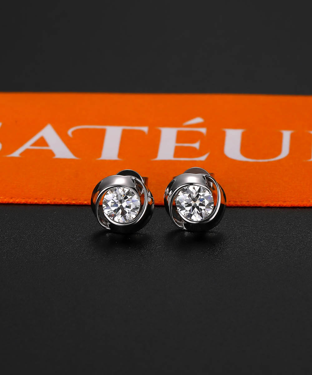 Satéur Secrète Diamond Earrings™, 18K White Gold