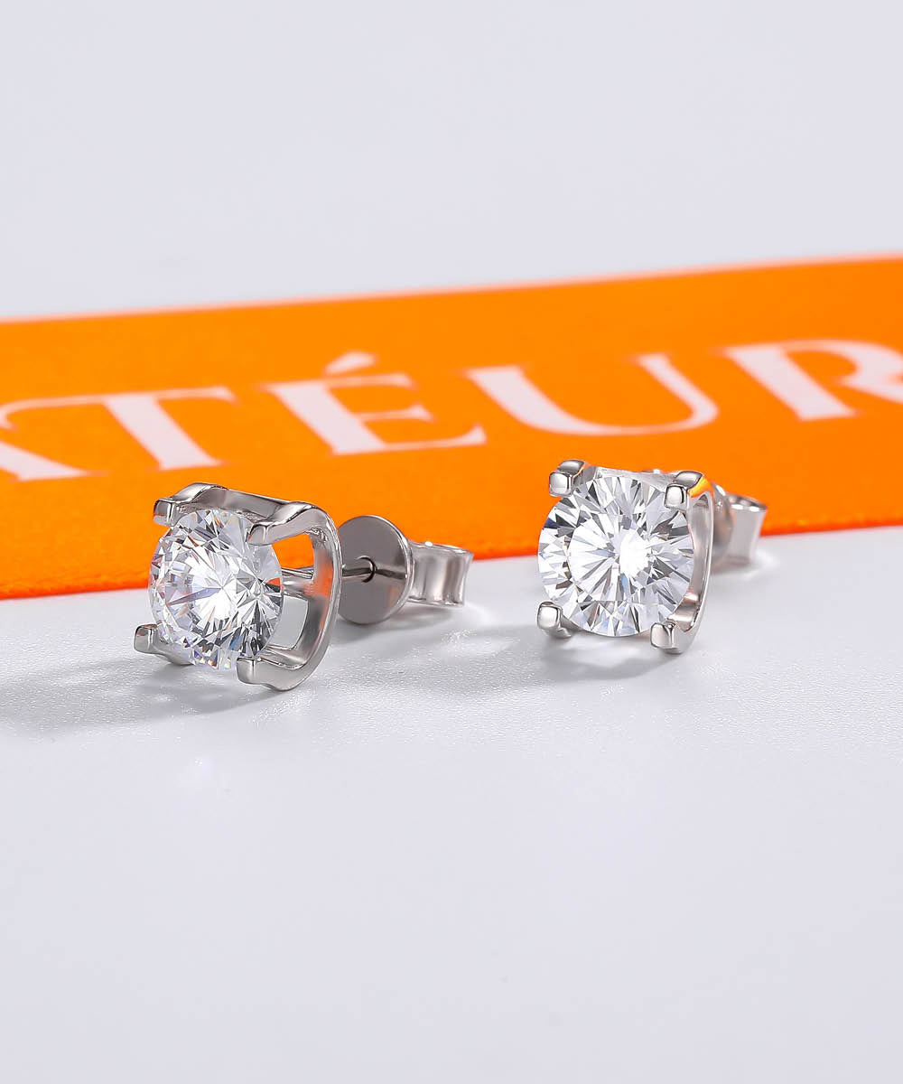 Satéur Meilleur Cadeau Diamond Earrings™, 18K White Gold