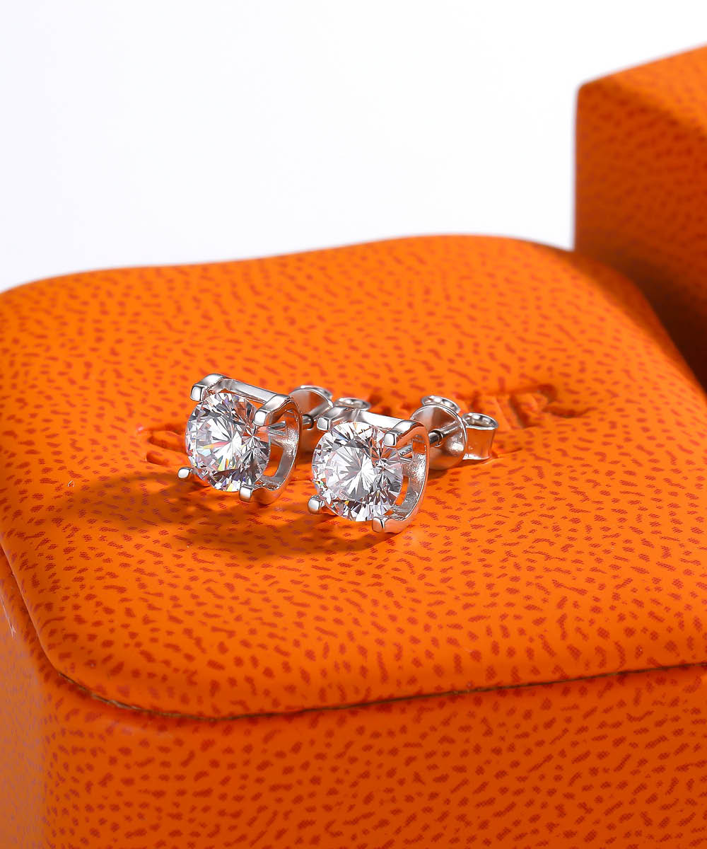 Satéur Meilleur Cadeau Diamond Earrings™, 18K White Gold