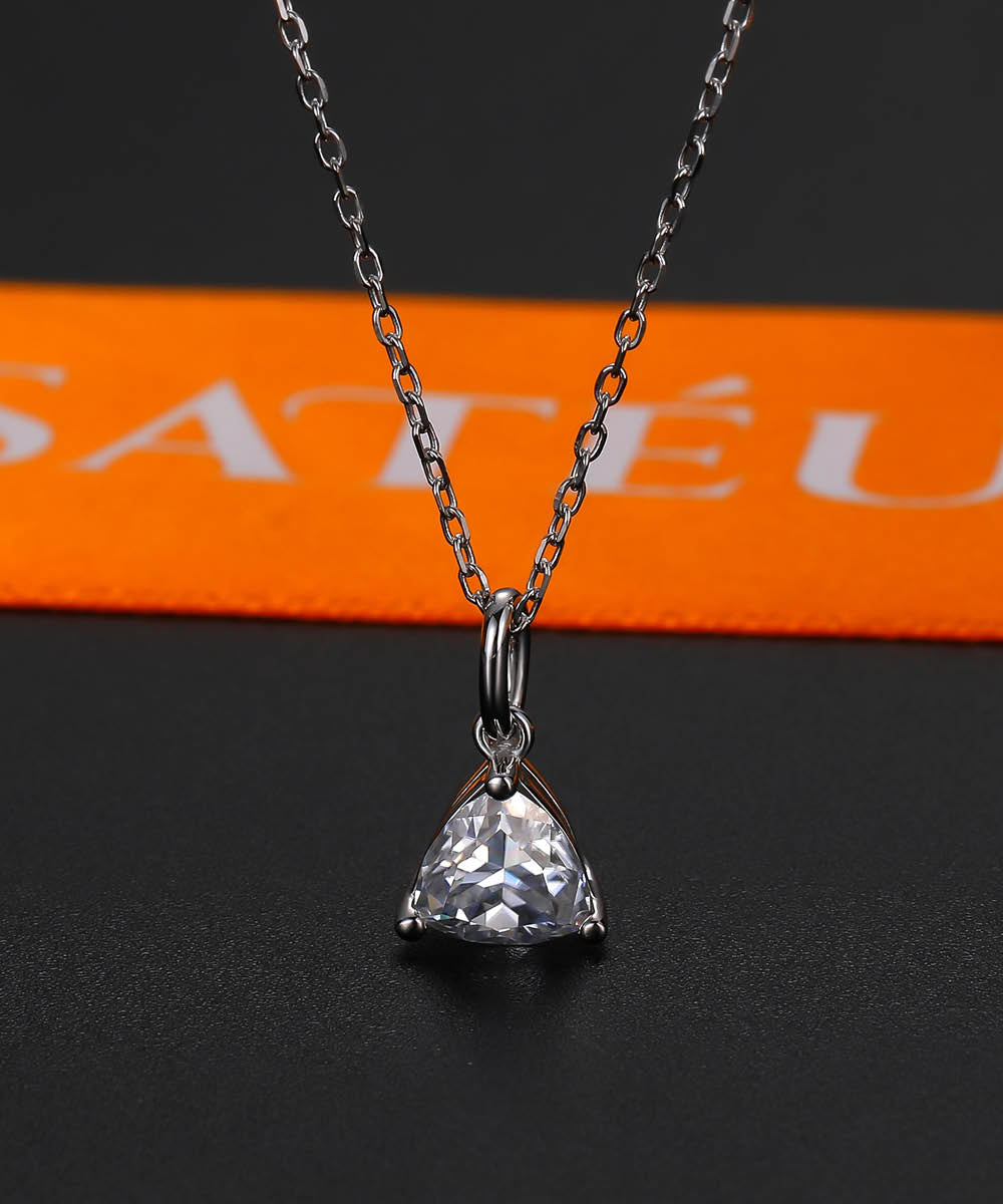 Satéur Pyramide Diamond Necklace™, 18K White Gold