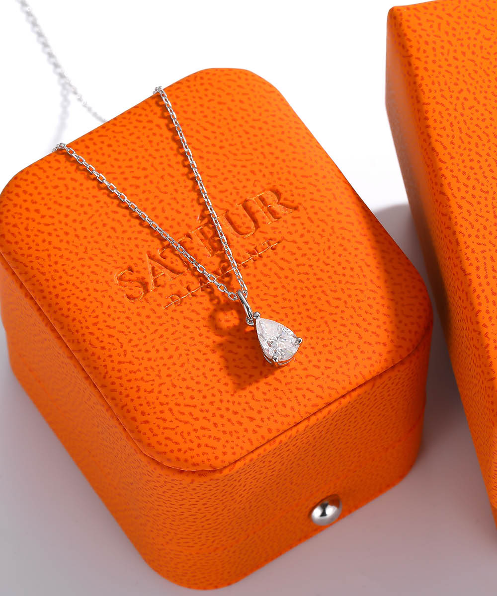 Satéur La Larme Diamond Necklace™, 18K White Gold