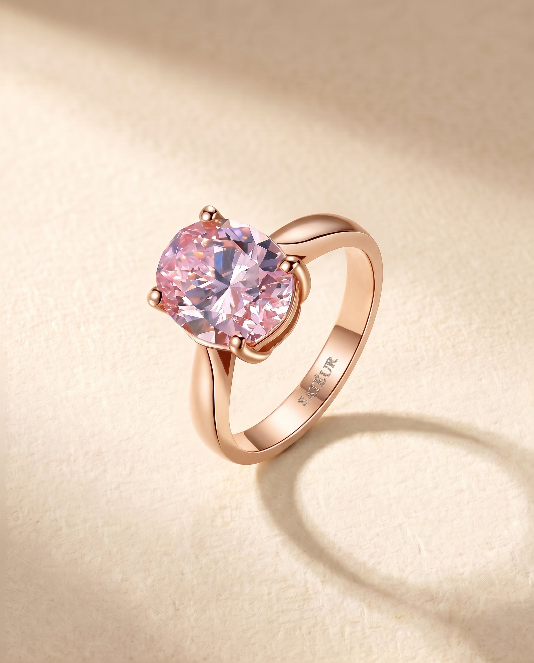 Satéur Rosé Classique Diamond Ring™, 18K Rose Gold