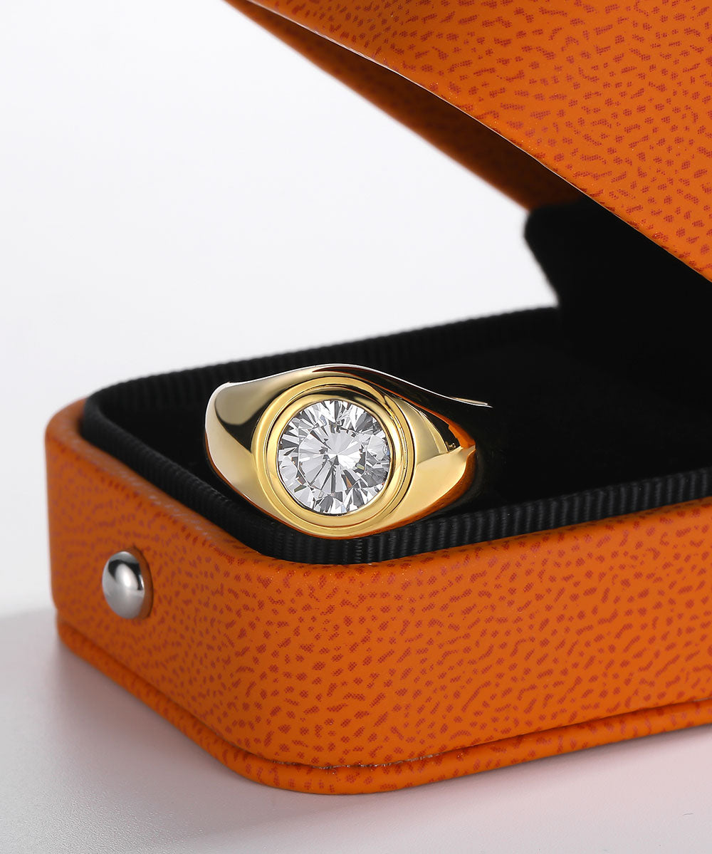 Satéur Homme Gold L' Orbite Diamond Ring™, 18K Gold