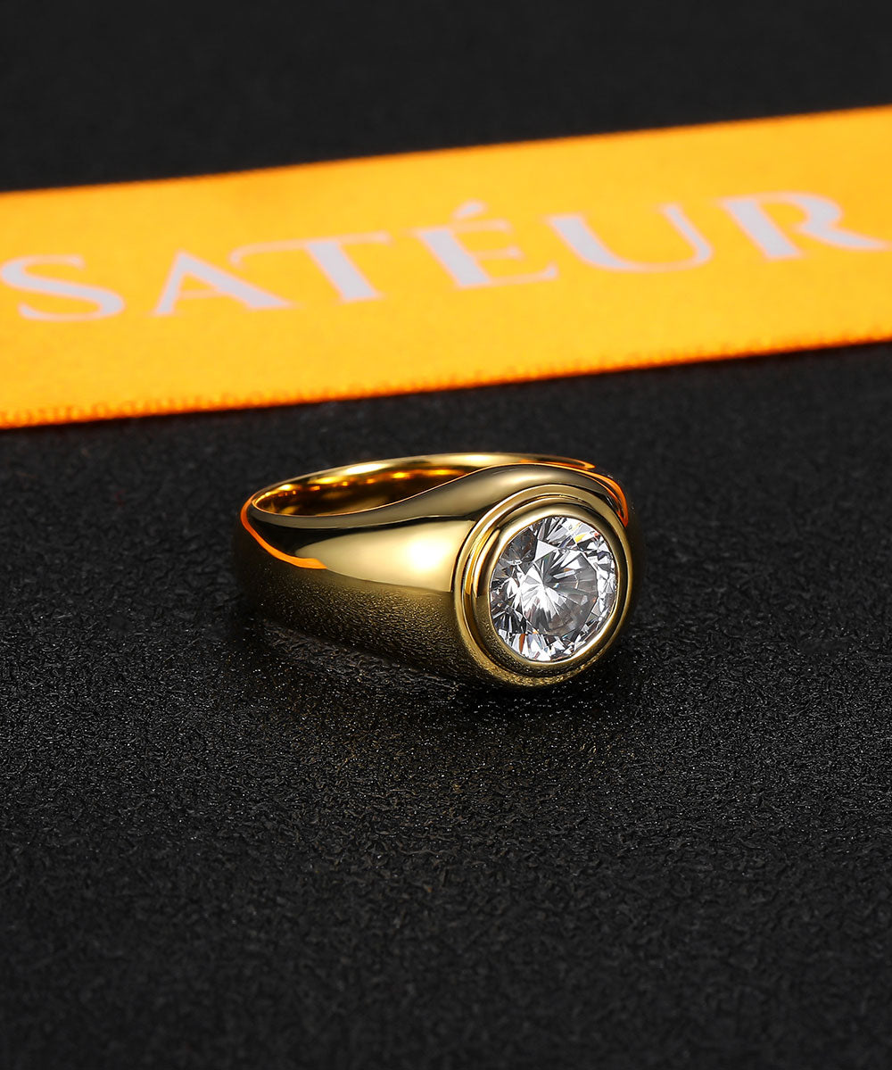 Satéur Homme Gold L' Orbite Diamond Ring™, 18K Gold
